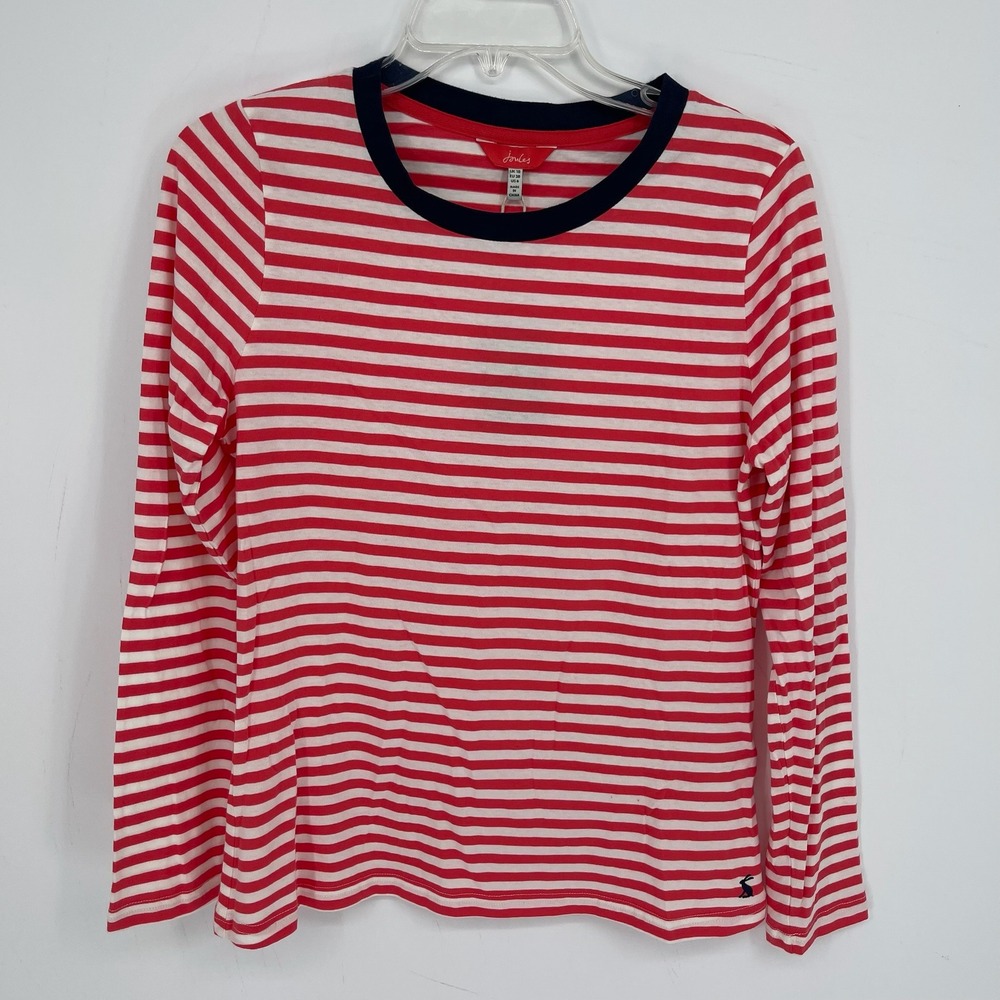 Joules NWT Women's Red Breton Striped Selma Long Sleeve Coastal T-Shirt Size 6‎